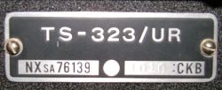 TS-323 serial number - Click to enlarge